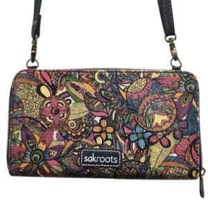 Sakroots Large Crossbody Wallet Smartphone Bag Rainbow Spirit Desert Boho